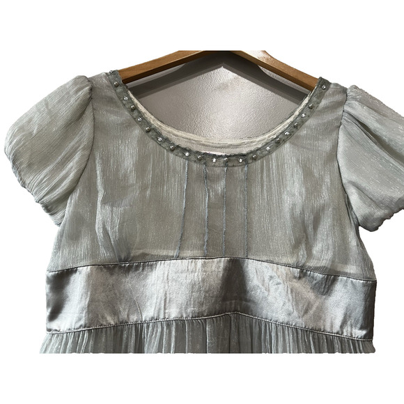 Renaissance Vintage Bridgerton Victorian Midi Dress empire Puff Sleeve XL fits M - Picture 4 of 10